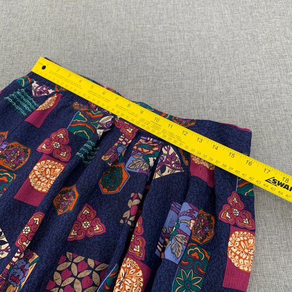 Vintage Norton McNaughton Floral Maxi Skirt Lightweight 100% Rayon Size 16 - Picture 8 of 15